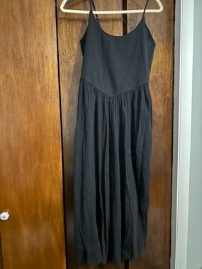 aerie Black Spaghetti-Strap Maxi Dress